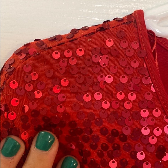 Red sequin Michael Kors holiday dress, size X-Large - Picture 7 of 8